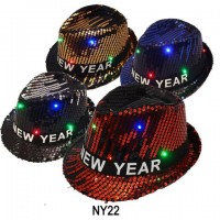 NY22,NEW YEAR LIGHT UP HAT